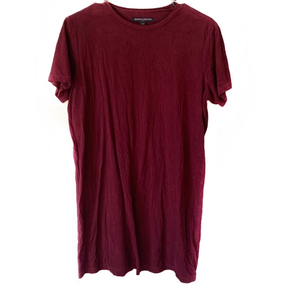 Brandy Melville Maroon Dress Flowy Dress Brandy Melville Maroon Dress Depop Brandy  Melville Red